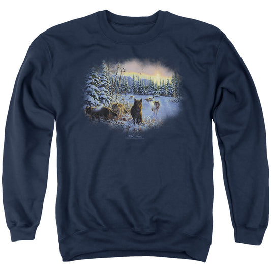 Wildlife Hunter&#39;S Moon The Spoils Mens Crewneck Sweatshirt Navy