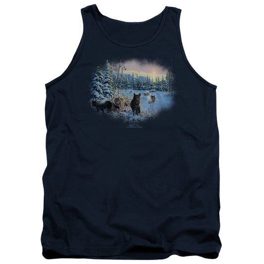 Wildlife Hunters Moon The Spoils Mens Tank Top Shirt Navy