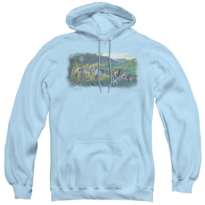Wildlife Gods Country Mens Hoodie Light Blue