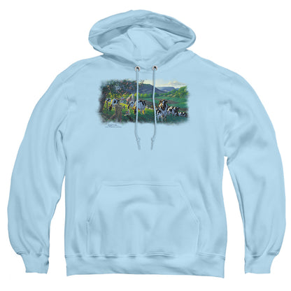 Wildlife Gods Country Mens Hoodie Light Blue
