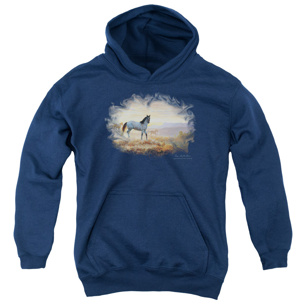 Wildlife Dust At Dawn Kids Youth Hoodie Navy