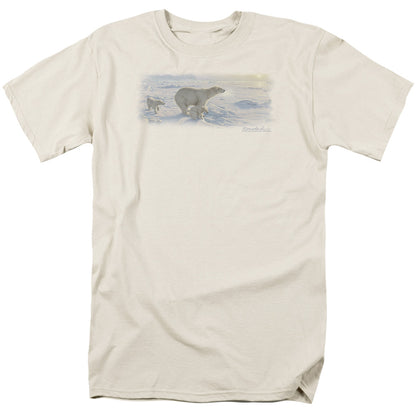 Wildlife On The Edge Mens T Shirt Cream Officially Licensed