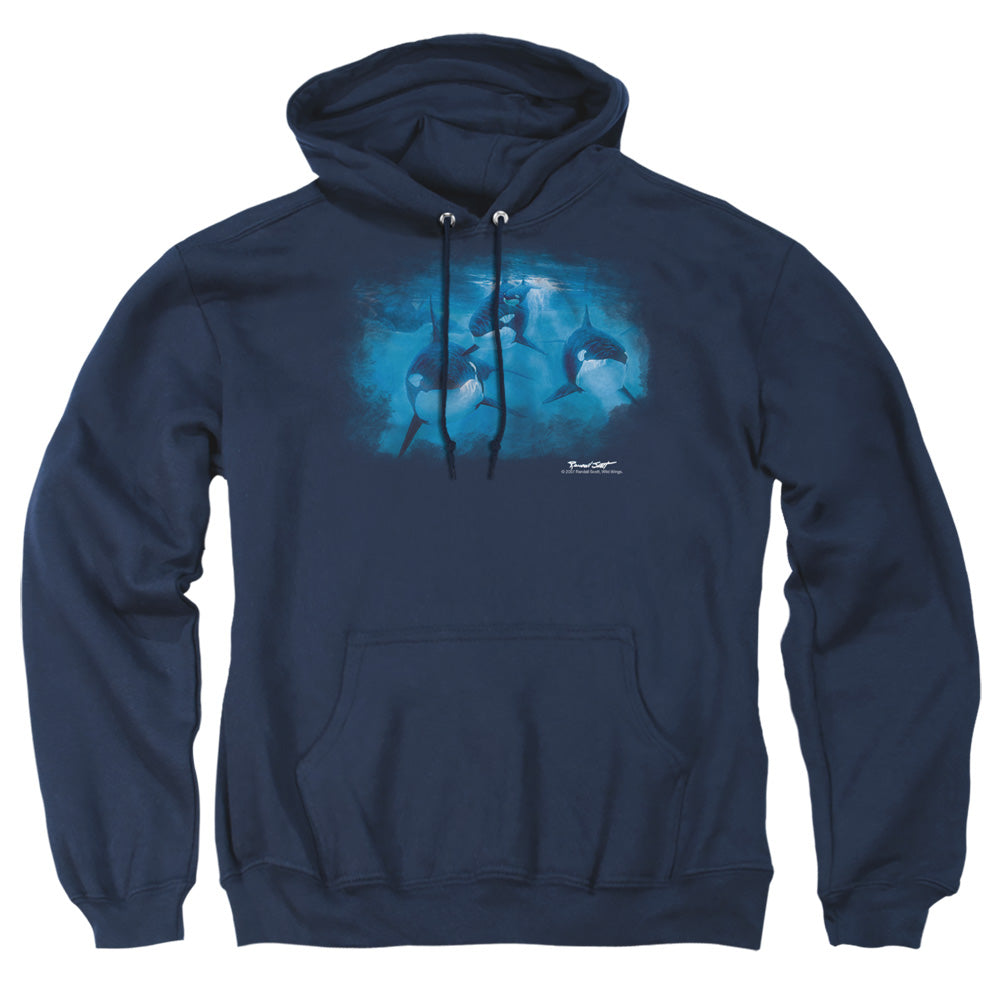 Wildlife Pod Of Orcas Mens Hoodie Navy