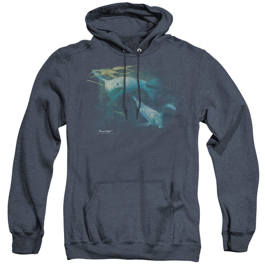 Wildlife Kelp Patrol Mens Heather Hoodie Navy Officially Licensed