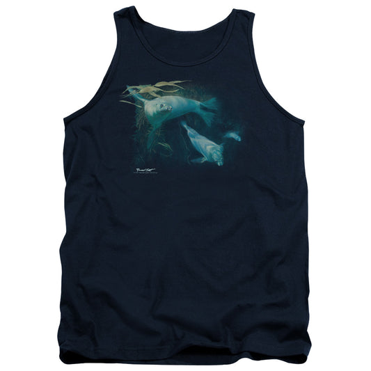 Wildlife Kelp Patrol Mens Tank Top Shirt Navy