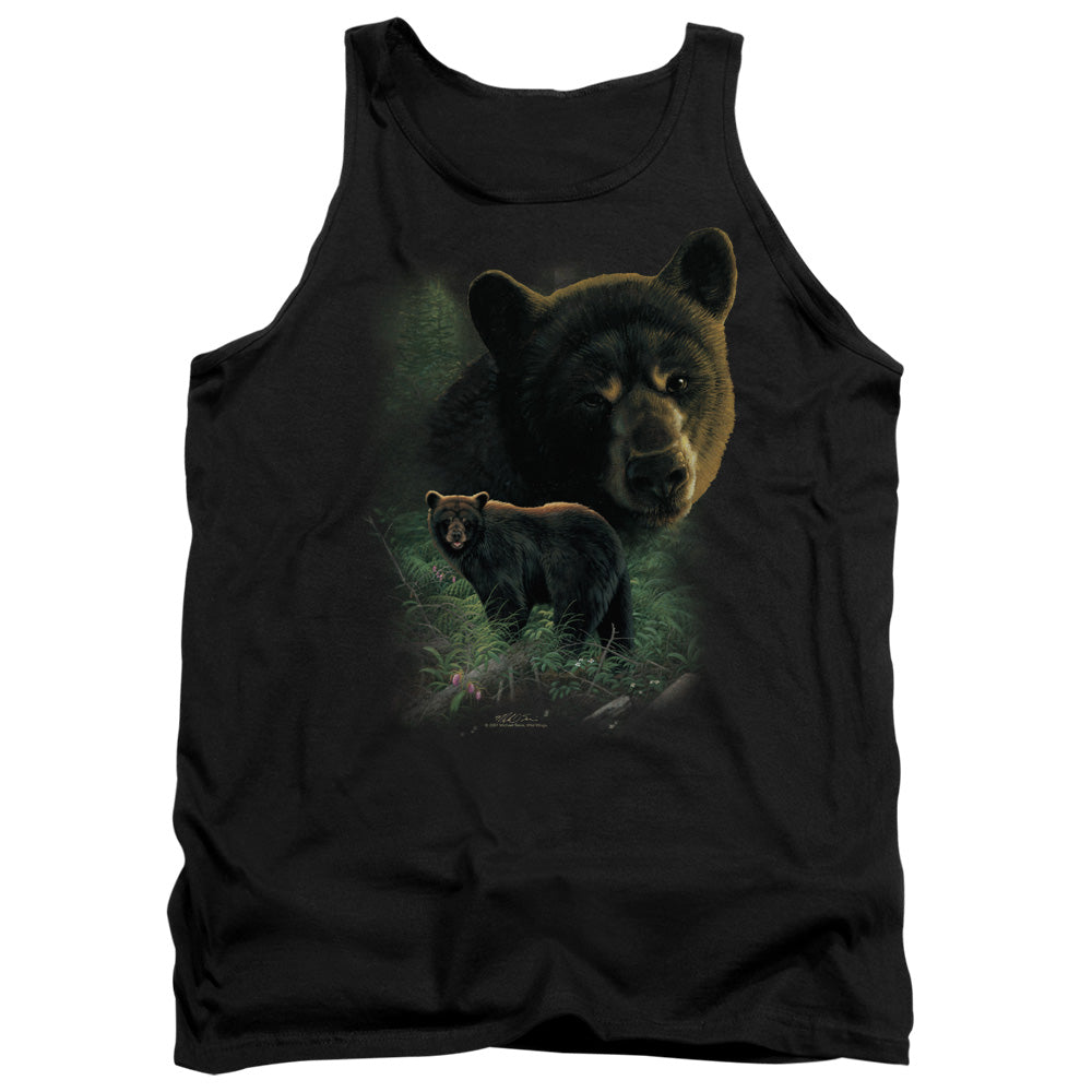 Wildlife Black Bears Mens Tank Top Shirt Black