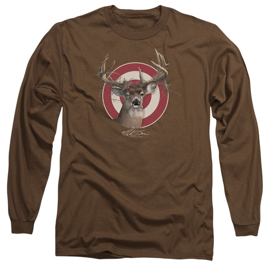 Wild Wings Target Mens Long Sleeve Shirt Coffee