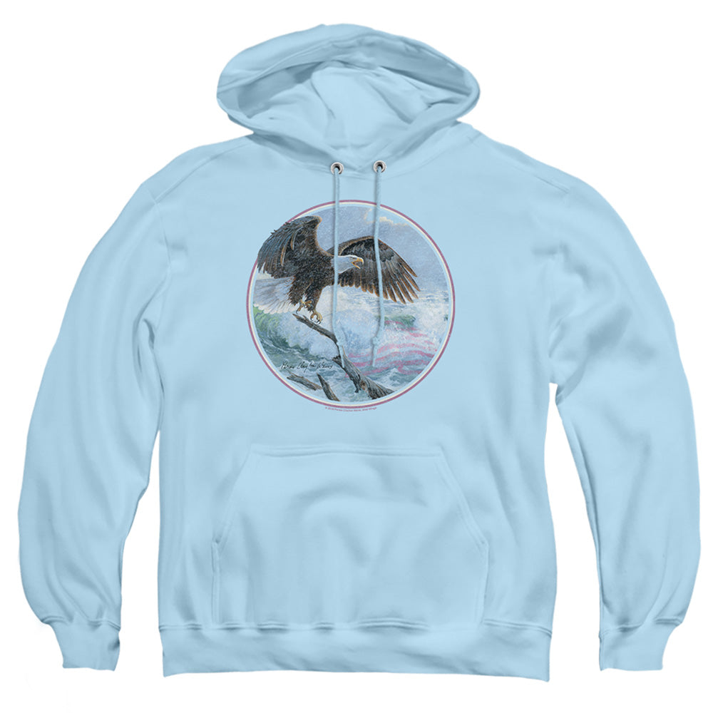 Wild Wings Wild Glory Mens Hoodie Light Blue