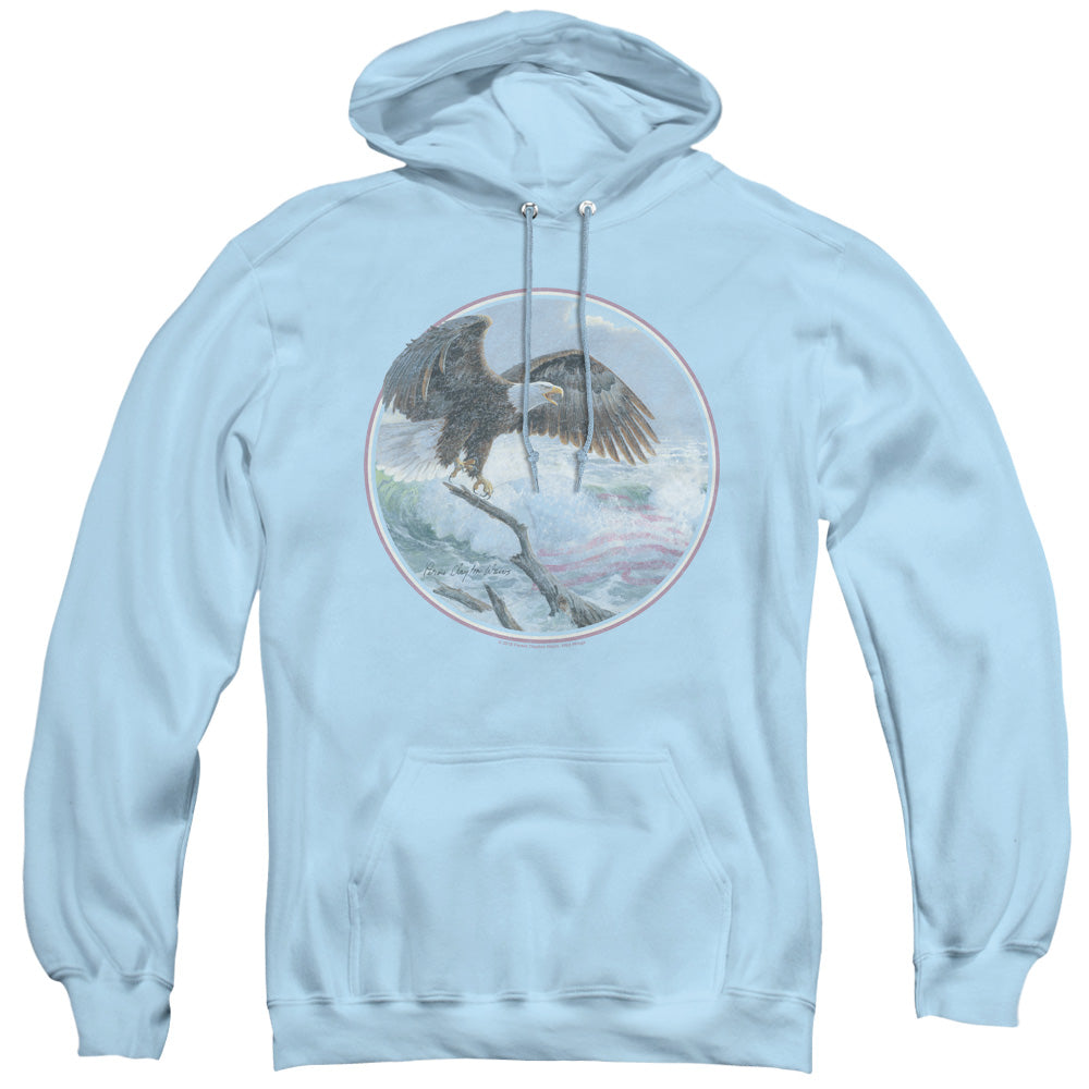 Wild Wings Wild Glory Mens Hoodie Light Blue