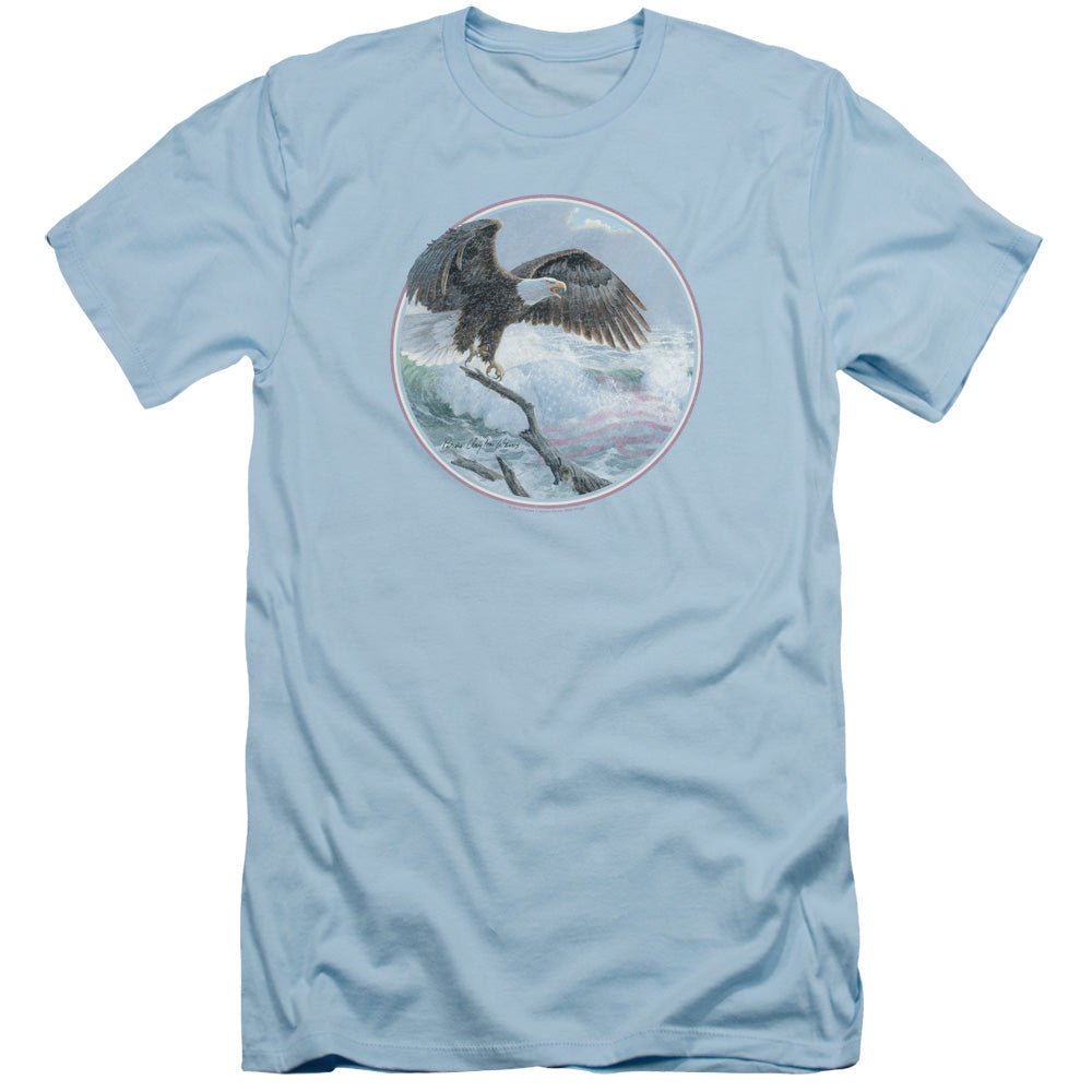 Wild Wings Wild Glory Slim Fit Mens T Shirt Light Blue