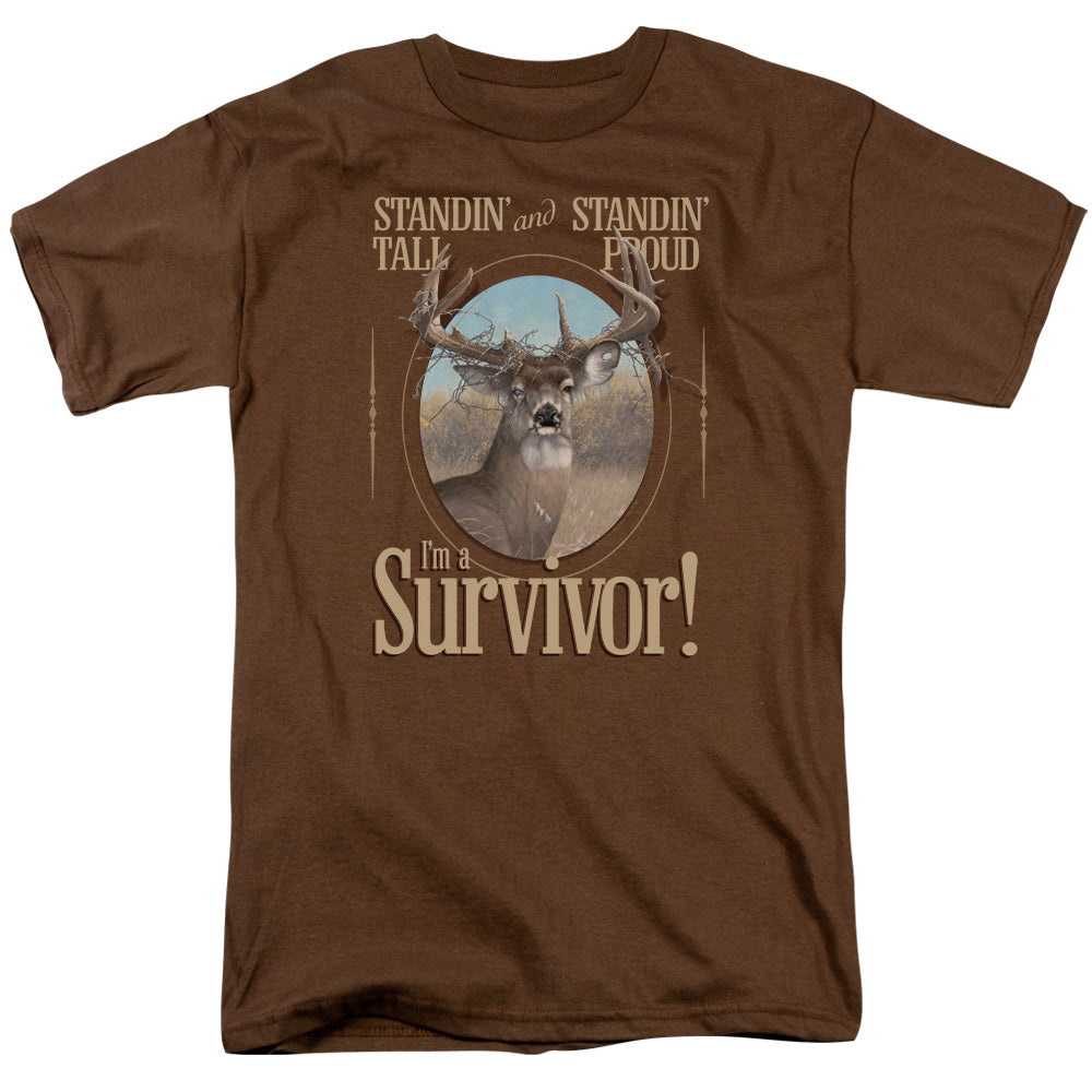 Wild Wings Survivor Mens T Shirt Coffee