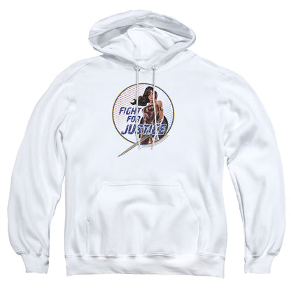 Wonder Woman Movie Fight For Justice Mens Hoodie White Officially Licensed