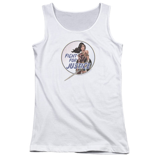 Wonder Woman Movie Fight For Justice Womens Tank Top Shirt White