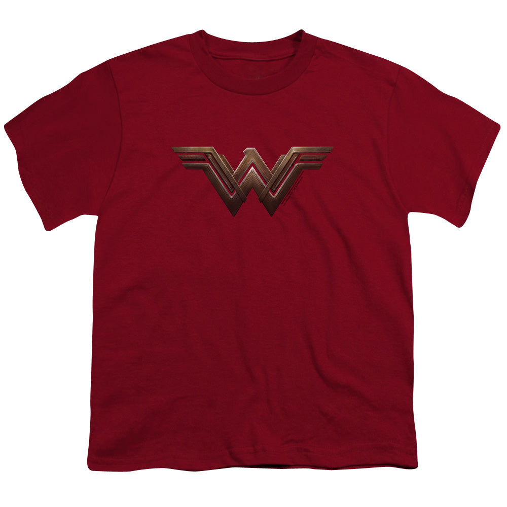 Wonder Woman Movie Wonder Woman Logo Kids Youth T Shirt Cardinal