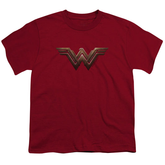 Wonder Woman Movie Wonder Woman Logo Kids Youth T Shirt Cardinal