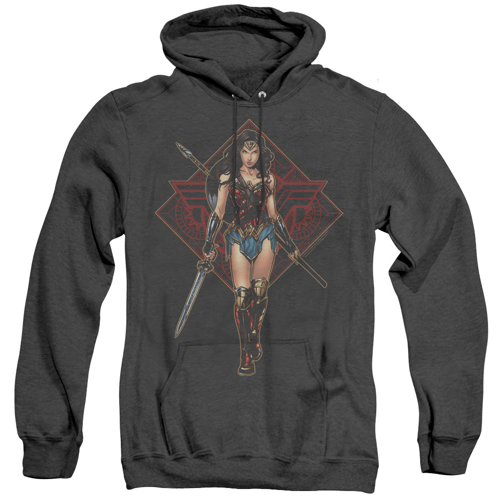 Wonder Woman Movie Warrior Mens Heather Hoodie Black