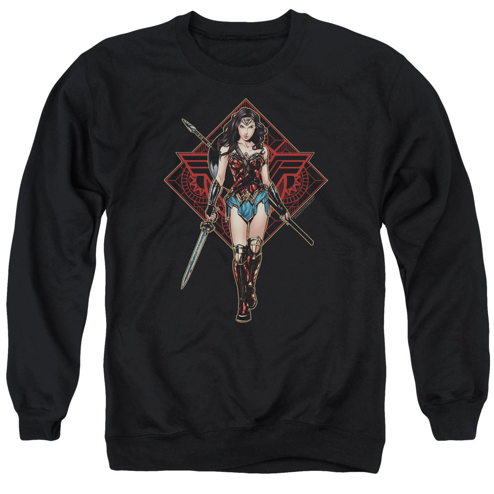 Wonder Woman Movie Warrior Mens Crewneck Sweatshirt Black