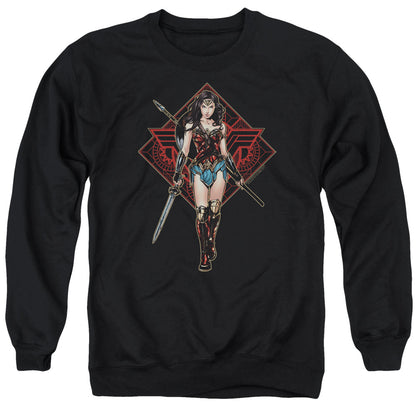 Wonder Woman Movie Warrior Mens Crewneck Sweatshirt Black