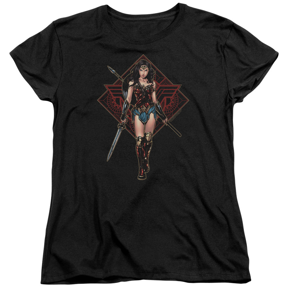 Wonder Woman Movie Warrior Womens T Shirt Black