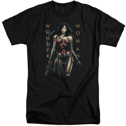 Wonder Woman Movie Armed And Dangerous Mens Tall T Shirt Black Officially Licensed