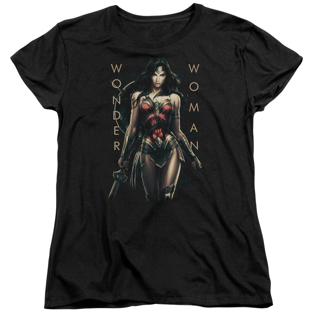 Wonder Woman Movie Armed And Dangerous Womens T Shirt Black