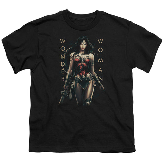 Wonder Woman Movie Armed And Dangerous Kids Youth T Shirt Black