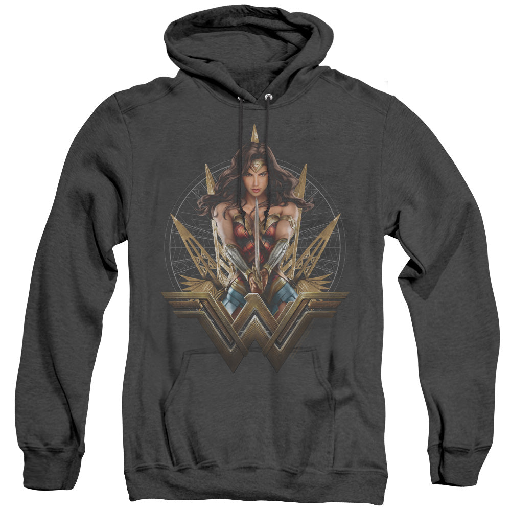 Wonder Woman Movie Wonder Blades Mens Heather Hoodie Black