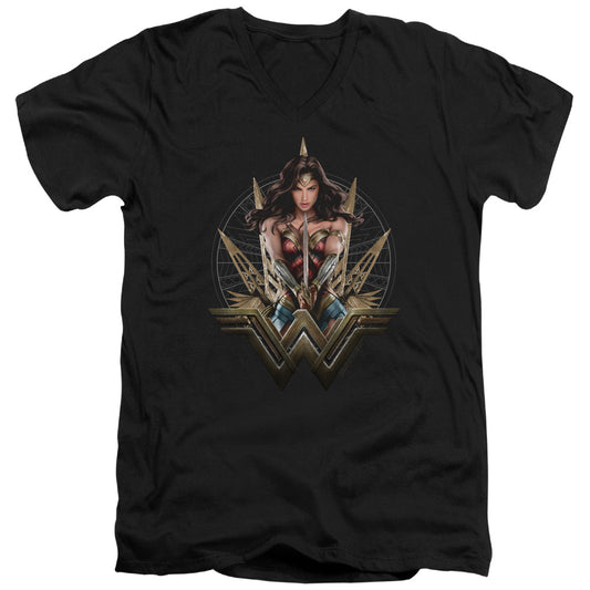 Wonder Woman Movie Wonder Blades Mens Slim Fit V-Neck T Shirt Black