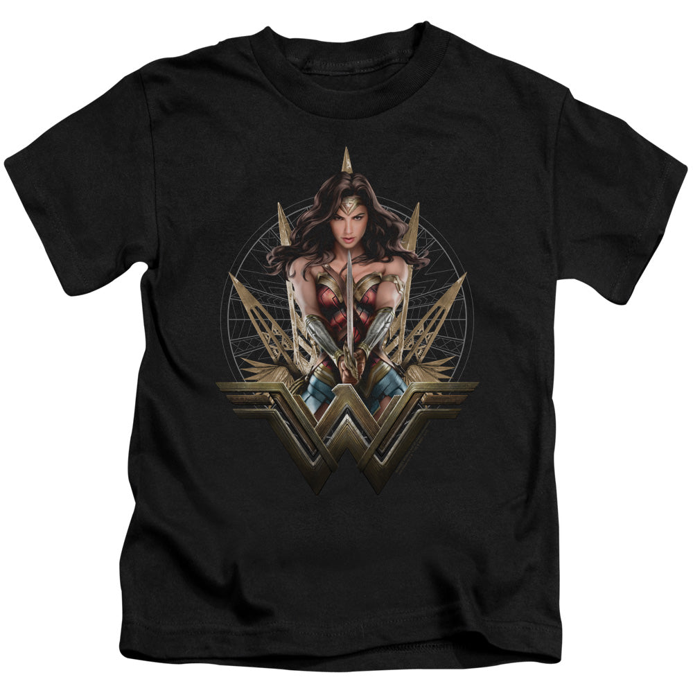 Wonder Woman Movie Wonder Blades Juvenile Kids Youth T Shirt Black