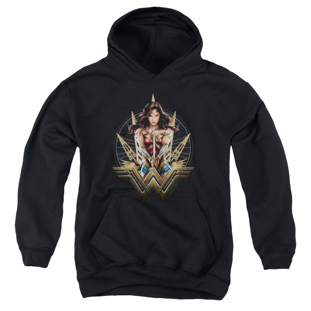 Wonder Woman Movie Wonder Blades Kids Youth Hoodie Black