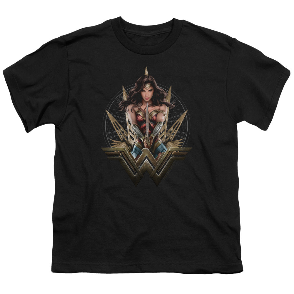 Wonder Woman Movie Wonder Blades Kids Youth T Shirt Black