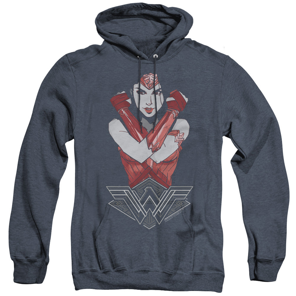 Wonder Woman Movie Amazon Heather Mens Hoodie Navy Blue