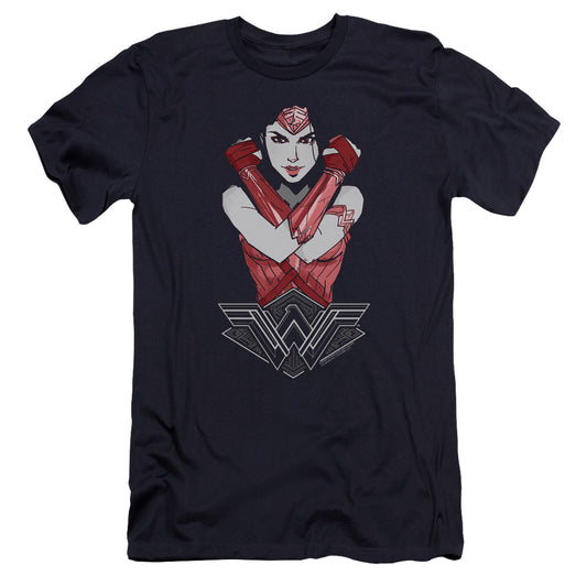 Wonder Woman Movie Amazon Premium Bella Canvas Slim Fit Mens T Shirt Navy Blue