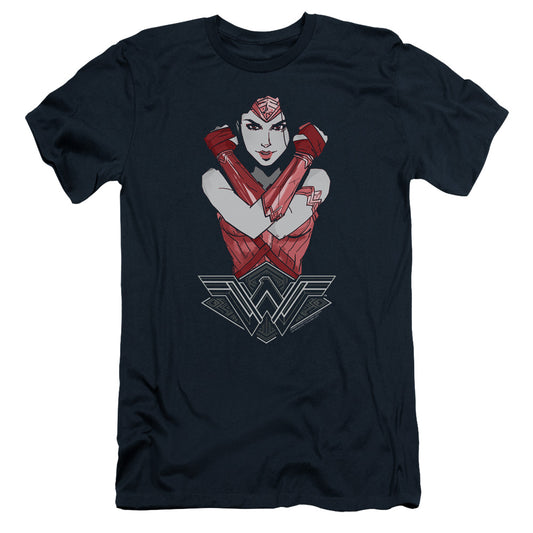 Wonder Woman Movie Amazon Slim Fit Mens T Shirt Navy Blue