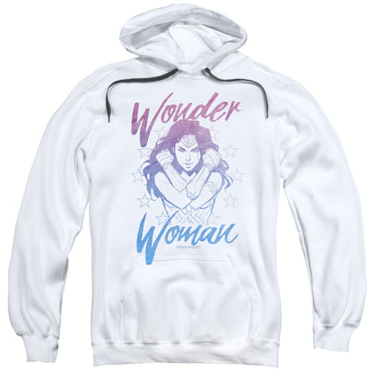 Wonder Woman Movie Retro Stance Mens Hoodie White