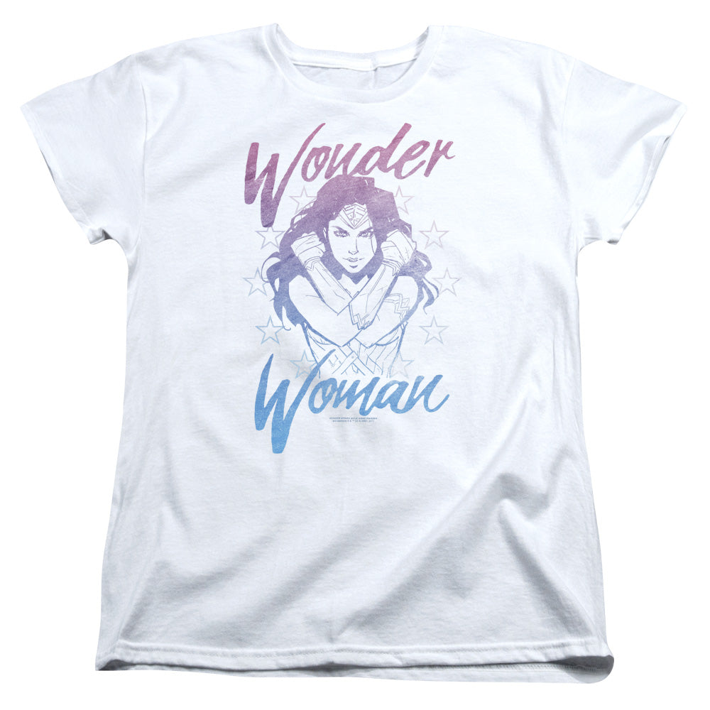 Wonder Woman Movie Retro Stance Womens T Shirt White