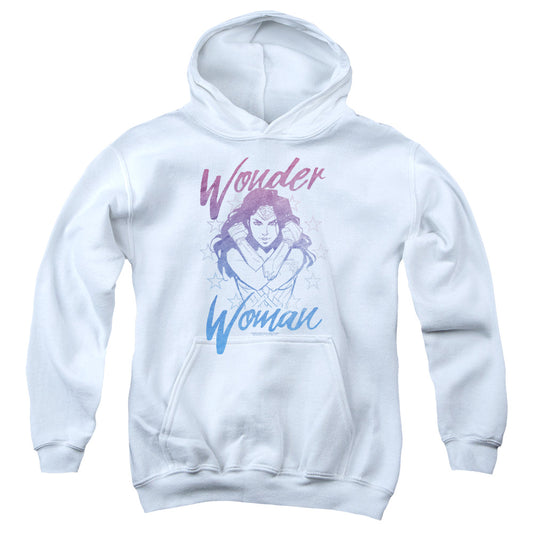 Wonder Woman Movie Retro Stance Kids Youth Hoodie White