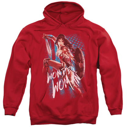 Wonder Woman Movie American Hero Mens Hoodie Red