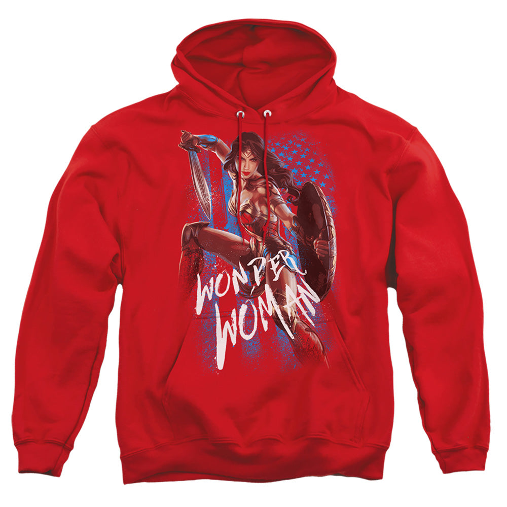 Wonder Woman Movie American Hero Mens Hoodie Red Officially Licensed