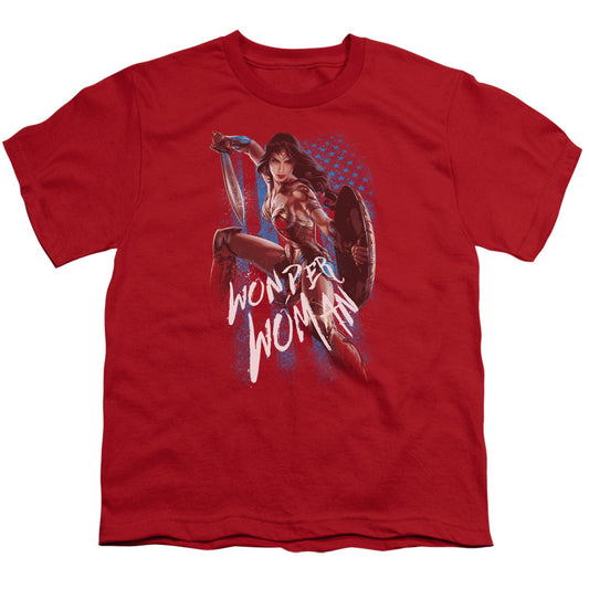 Wonder Woman Movie American Hero Kids Youth T Shirt Red