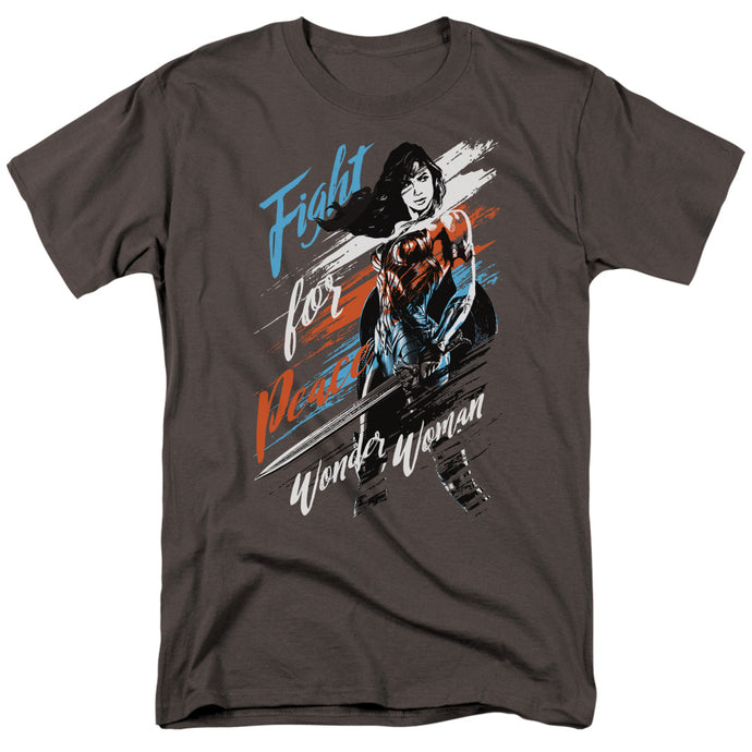 Wonder Woman Movie Fight For Peace Mens T Shirt Charcoal