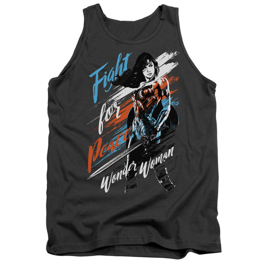 Wonder Woman Movie Fight For Peace Mens Tank Top Shirt Charcoal