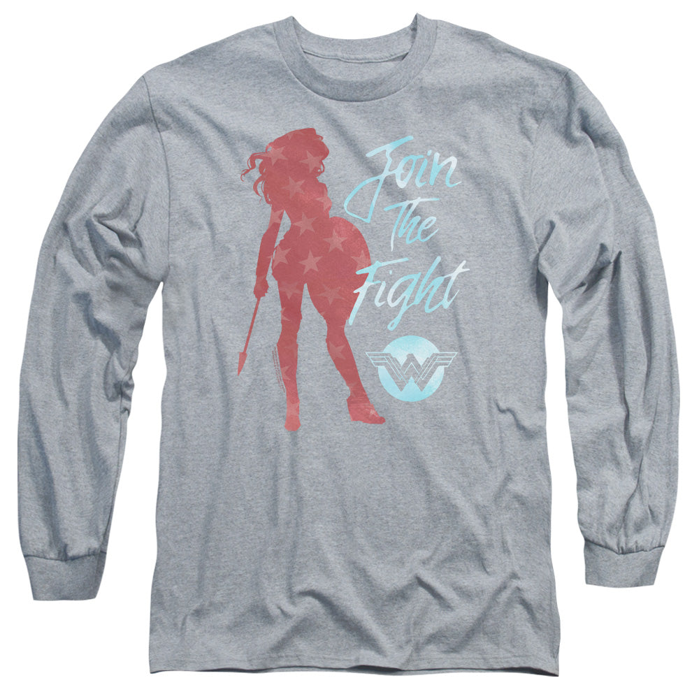 Wonder Woman Movie Freedom Fight Mens Long Sleeve Shirt Athletic Heather