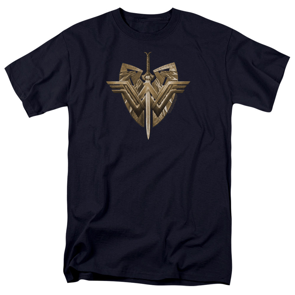 Wonder Woman Movie Sword Emblem Mens T Shirt Navy Blue