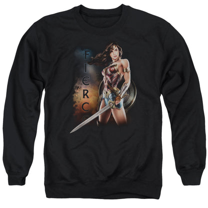 Wonder Woman Movie Fierce Mens Crewneck Sweatshirt Black