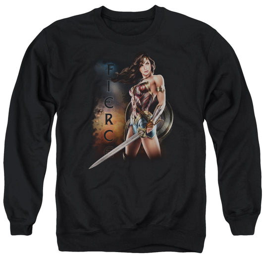 Wonder Woman Movie Fierce Mens Crewneck Sweatshirt Black