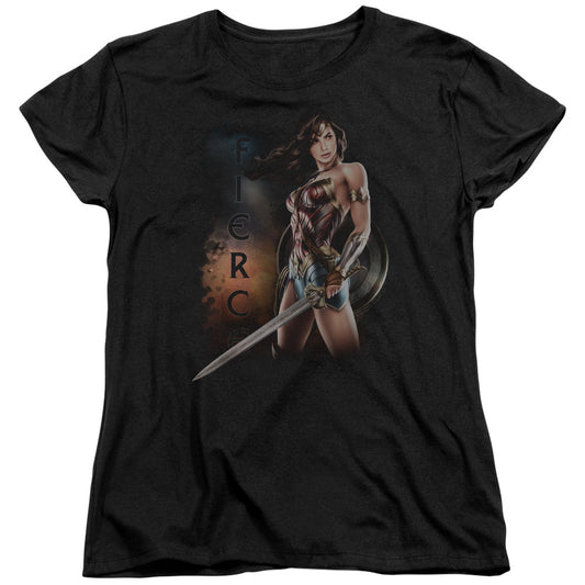 Wonder Woman Movie Fierce Womens T Shirt Black