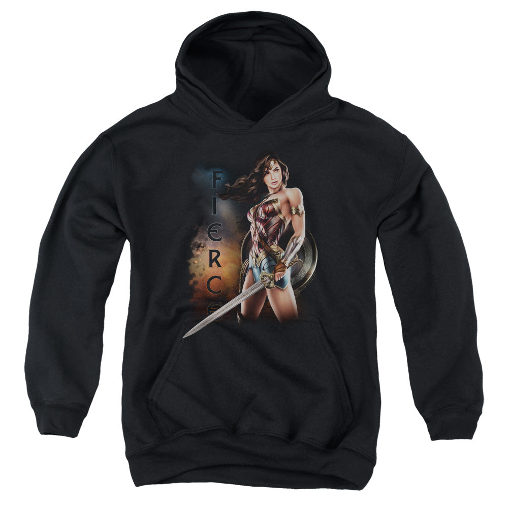 Wonder Woman Movie Fierce Kids Youth Hoodie Black