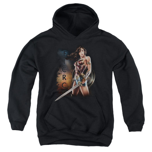 Wonder Woman Movie Fierce Kids Youth Hoodie Black