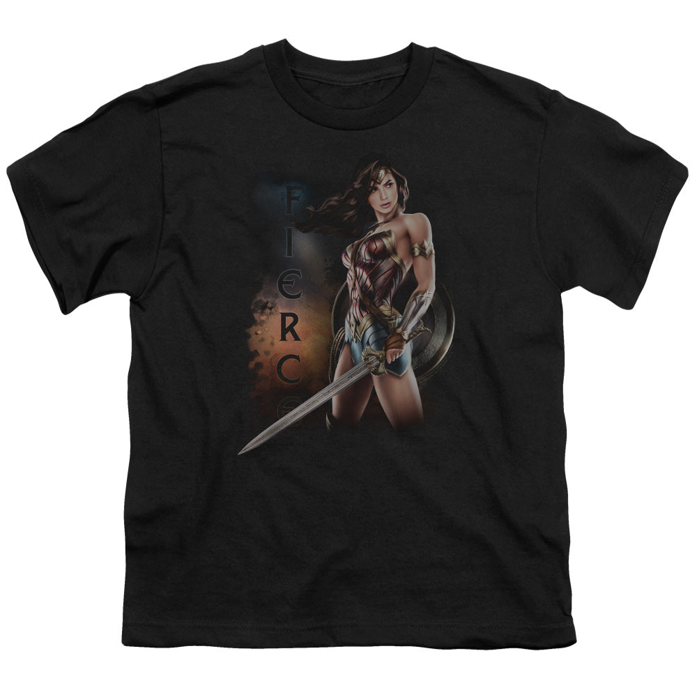Wonder Woman Movie Fierce Kids Youth T Shirt Black
